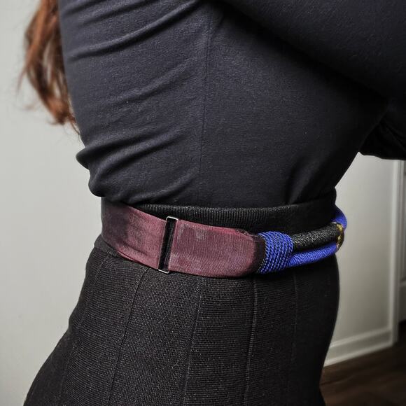 Vintage 80s Carolyn Tanner Designs Adjustable Waist Belt - Picture 2 of 9